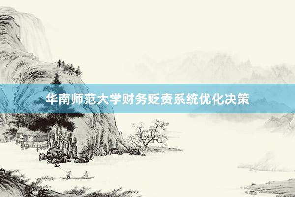 华南师范大学财务贬责系统优化决策